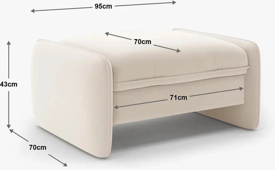 Taburet cărămiziu cu tapițerie din catifea Georgia – Micadoni