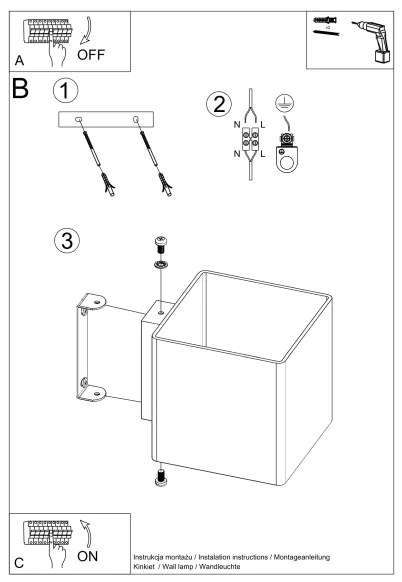 Aplică perete RICO 1xG9/40W/230V alb