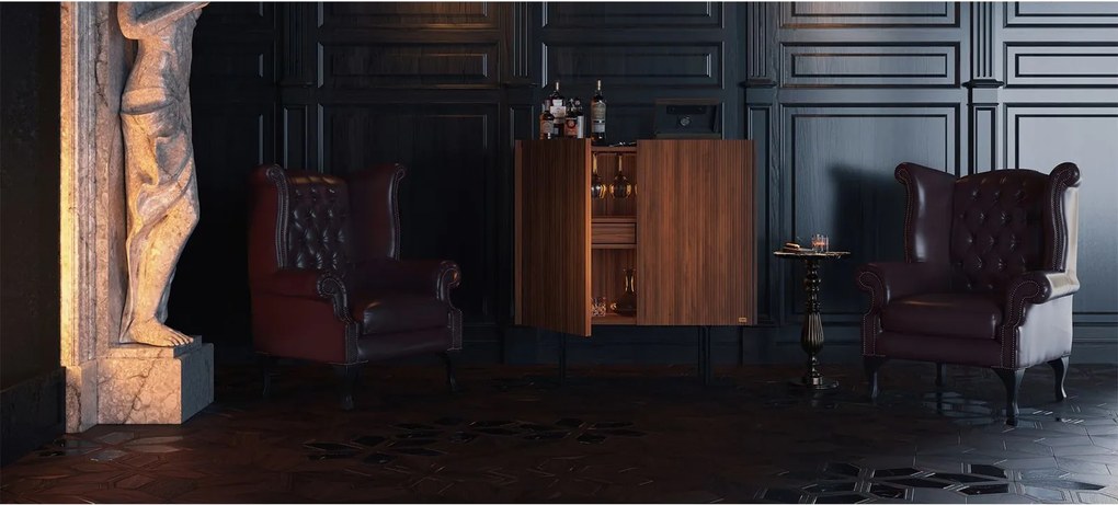 Bar lemn masiv Winston, 112 × 36 × 112 cm