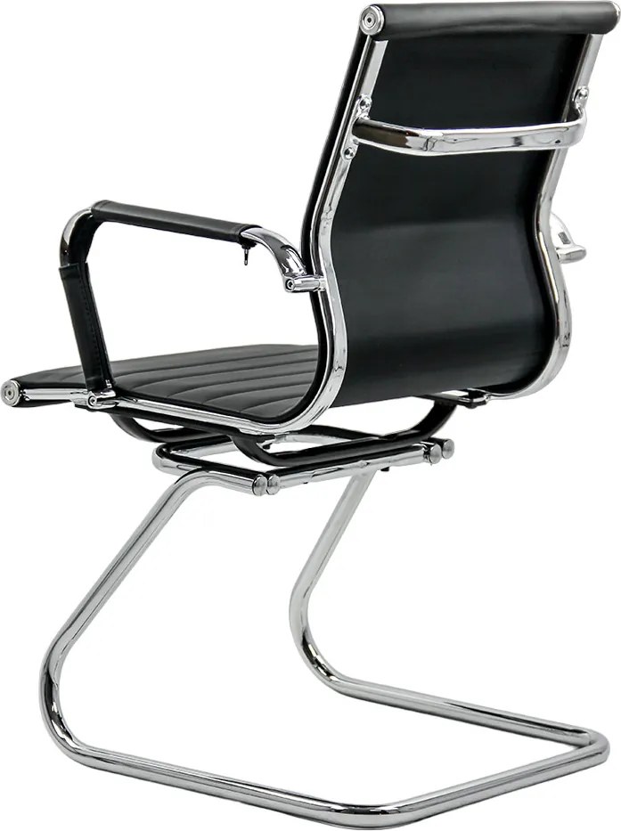 RESIGILAT - Scaun sedinta si sala vizitatori din piele eco OFF 806 negru