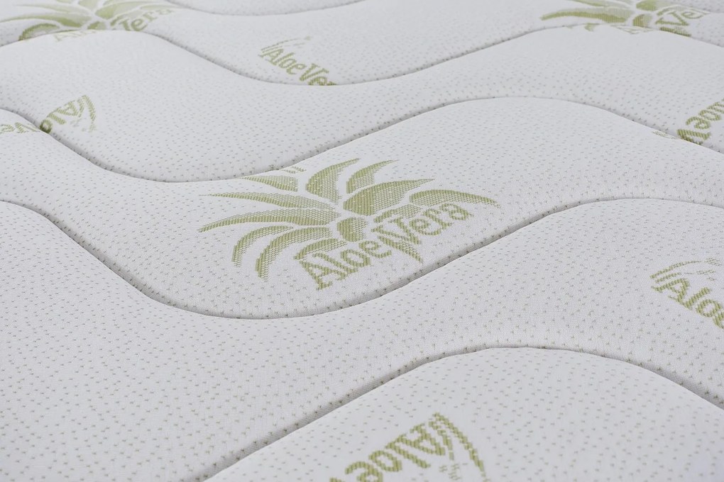 Saltea Aloe Vera Memory Pocket 7 zone, Husa Aloe Vera, Super Ortopedica, Anatomica, 160x200 cm