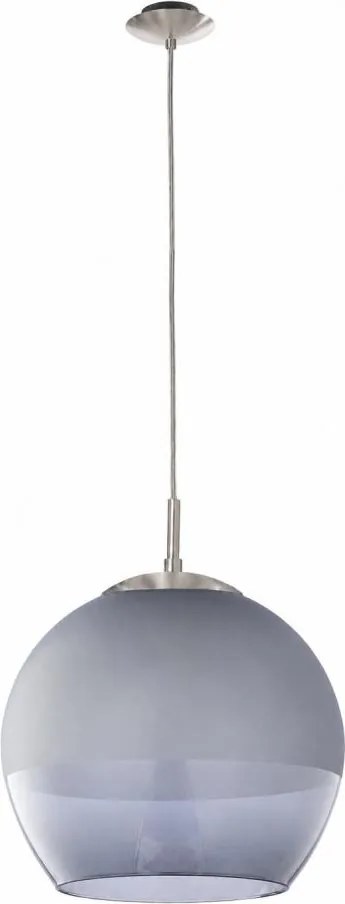 BRILAGI - LED Lustră pe cablu RETRO GLASS 1xE27/60W/230V crom mat/gri fumuriu