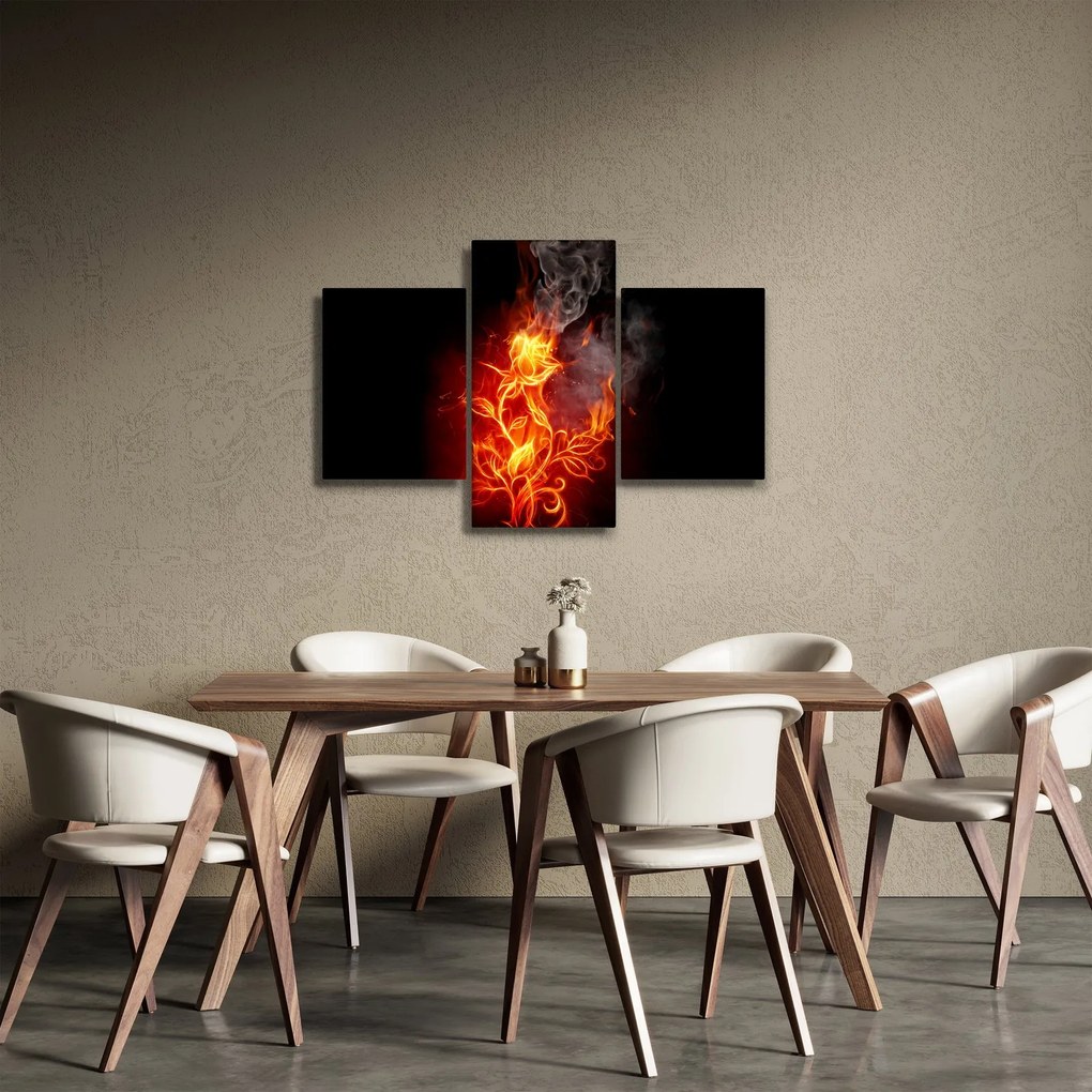 Tablou - Trandafiri în foc (90x60 cm)