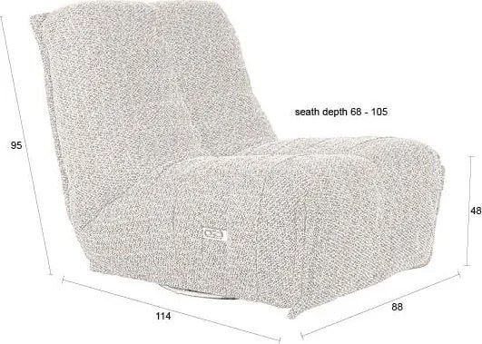 Fotoliu bej reglabil de relaxare Hamilton – Dutchbone