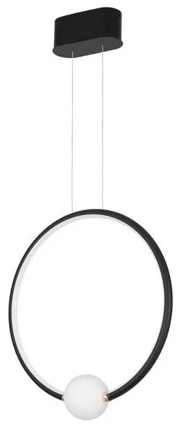 Lustra LED dimabila cu telecomanda design modern Celia negru