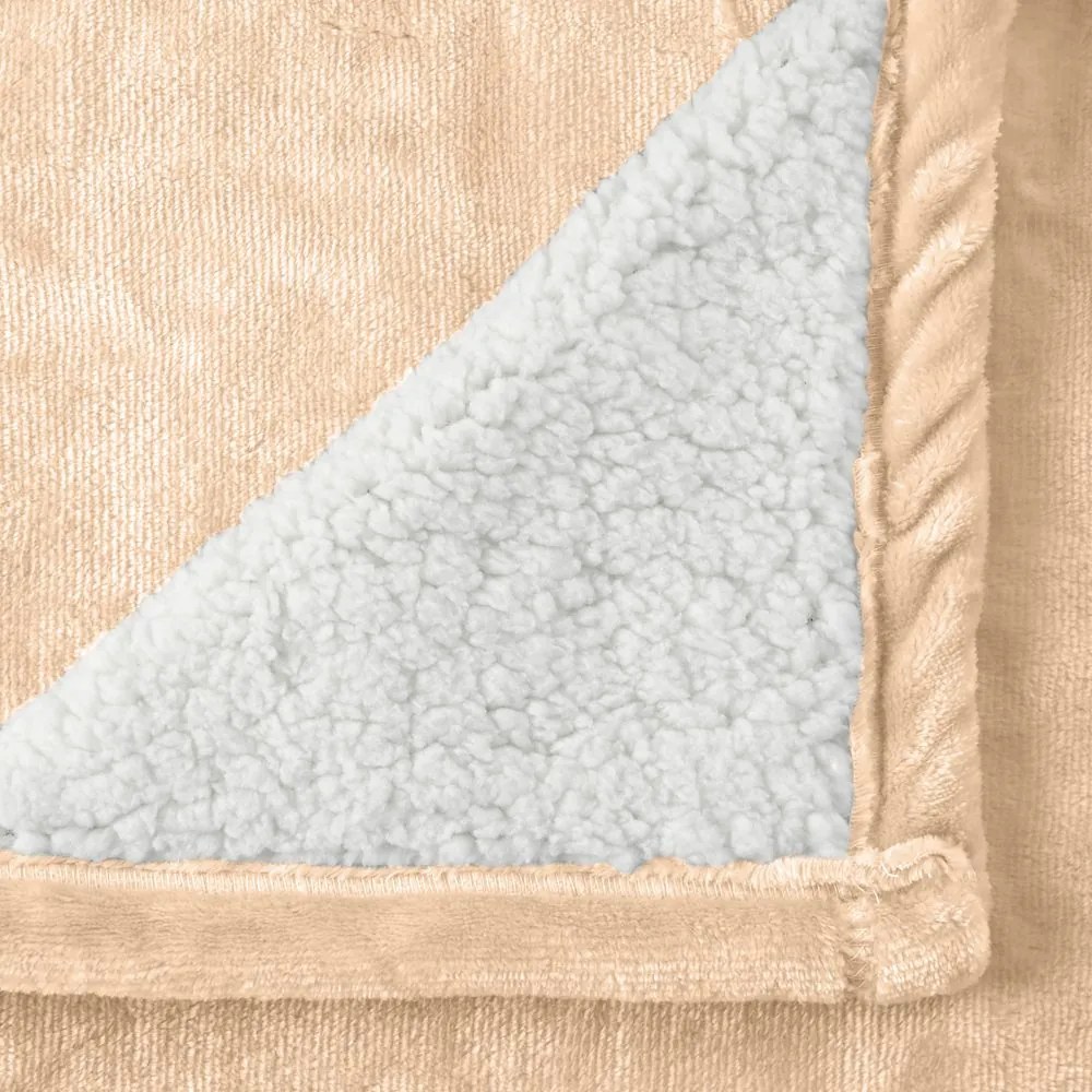 Pătură din microflanel cu imitație de mielușel