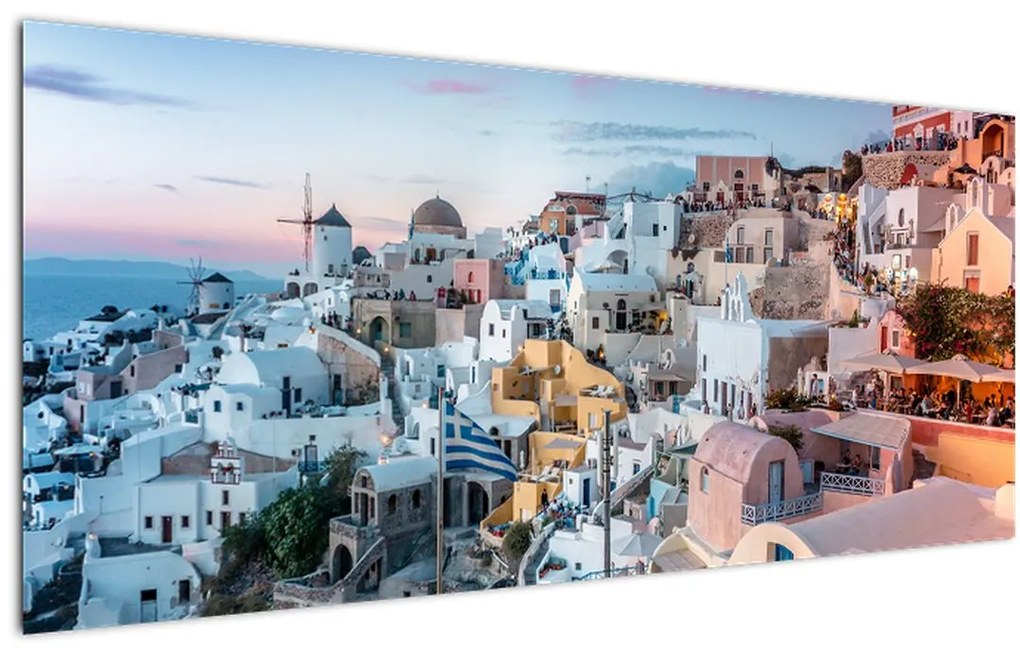 Tablou - Amurg în Santorini (120x50 cm), în 40 de alte dimensiuni noi