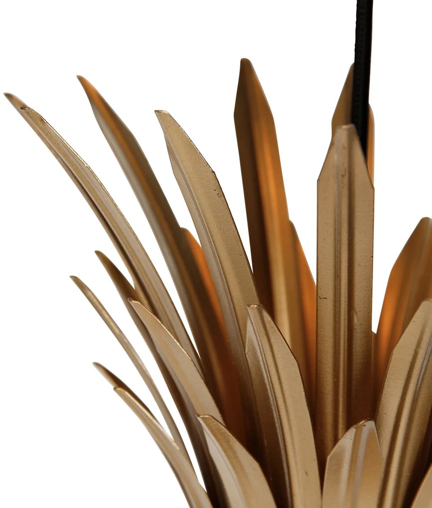 Lampă suspendată Art Deco aurie cu 3 lumini - Wesley