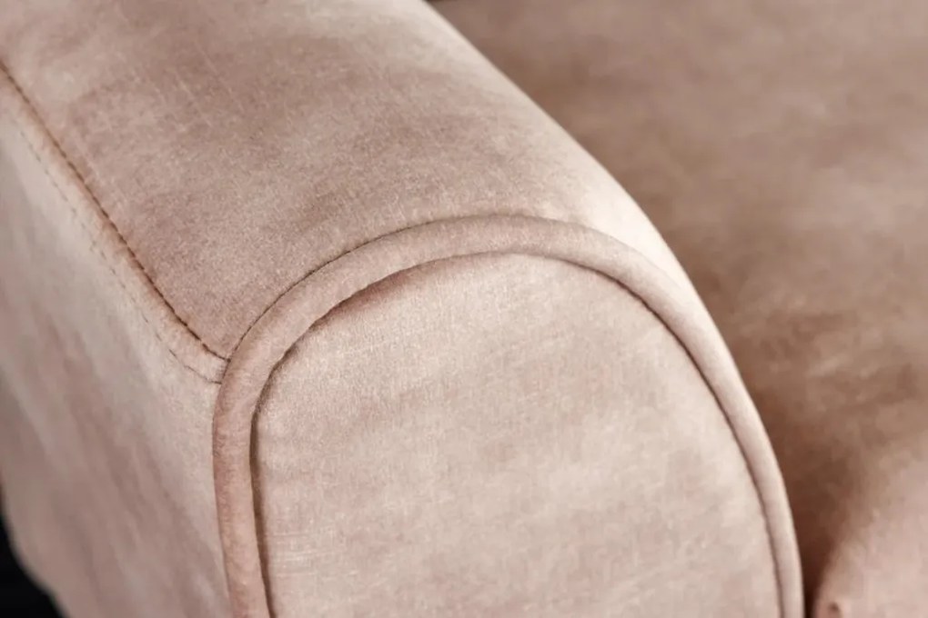 Bancheta eleganta, tapitata Scarlett 90cm, catifea bej cafea A-43279 VC