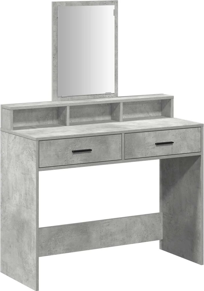 vidaXL Masă de Machiaj Gri din beton 100 x 41 x 140 cm Lemn compozit