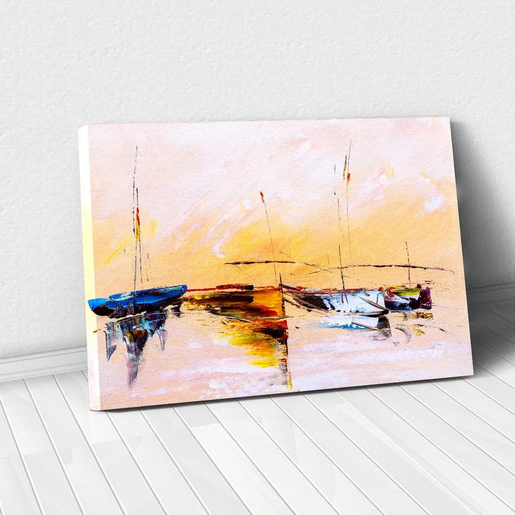 Tablou Canvas - Painting Boat 60 x 95 cm