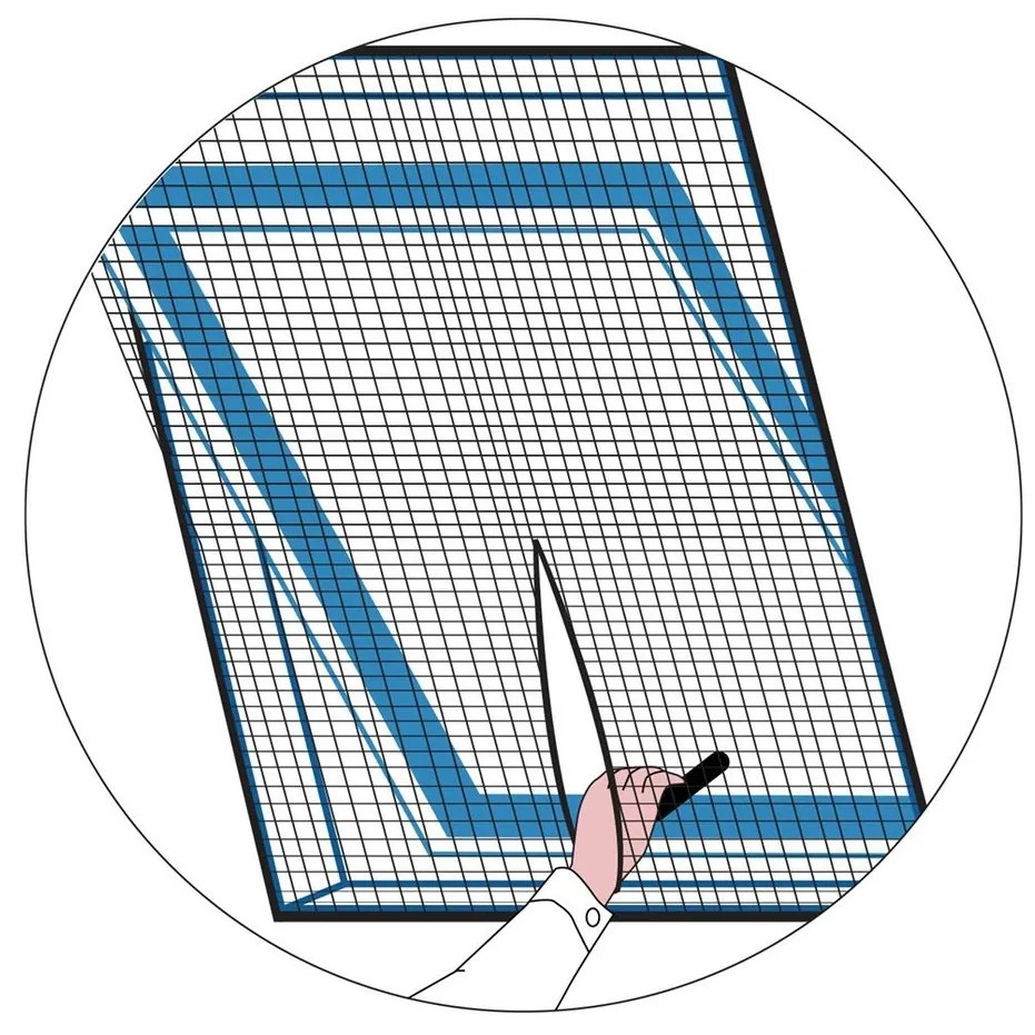 Plasă de insecte Orion, pentru geam de mansardă, negru, 120 x 140 cm