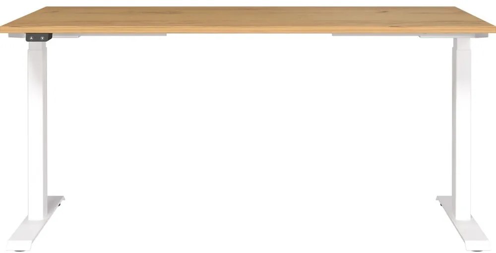 Birou cu blat cu aspect de lemn de stejar cu înălțime ajustabilă electric 80x160 cm Jet – Germania