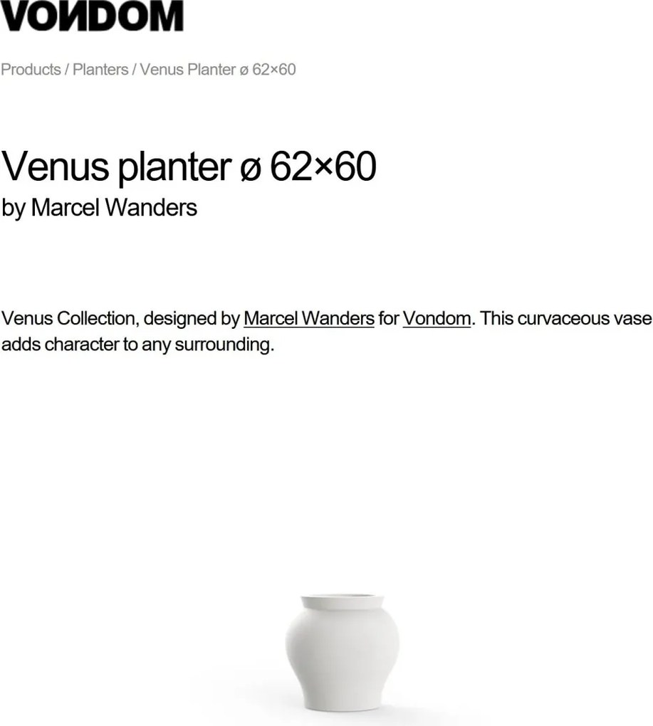 Ghiveci plante design decorativ modern exterior/interior Venus 62x60cm