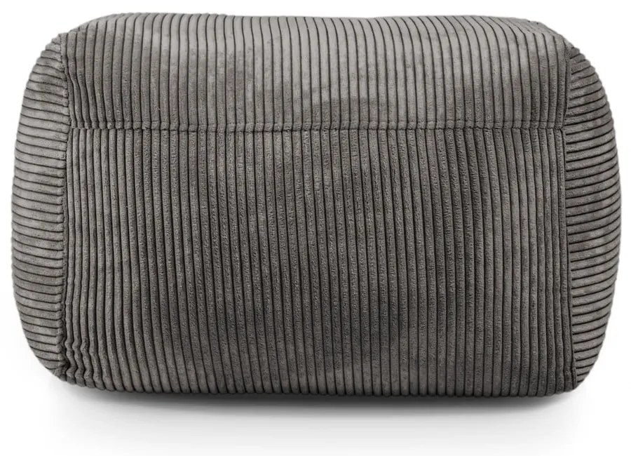 Fotoliu bean bag negru cu tapițerie din catifea reiată Plus 70 Lounge – SLOWDOWN