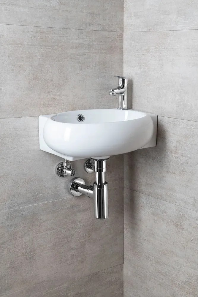 Chiuvetă mică pentru WC albă din ceramică 43x28,5 cm Ribera – Sapho