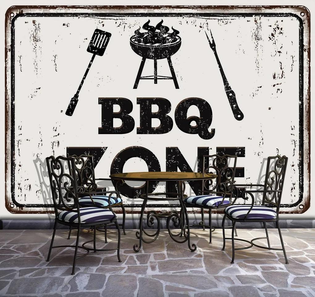 Fototapet - BBQ Zone - inscripție (152,5x104 cm), în 8 de alte dimensiuni noi