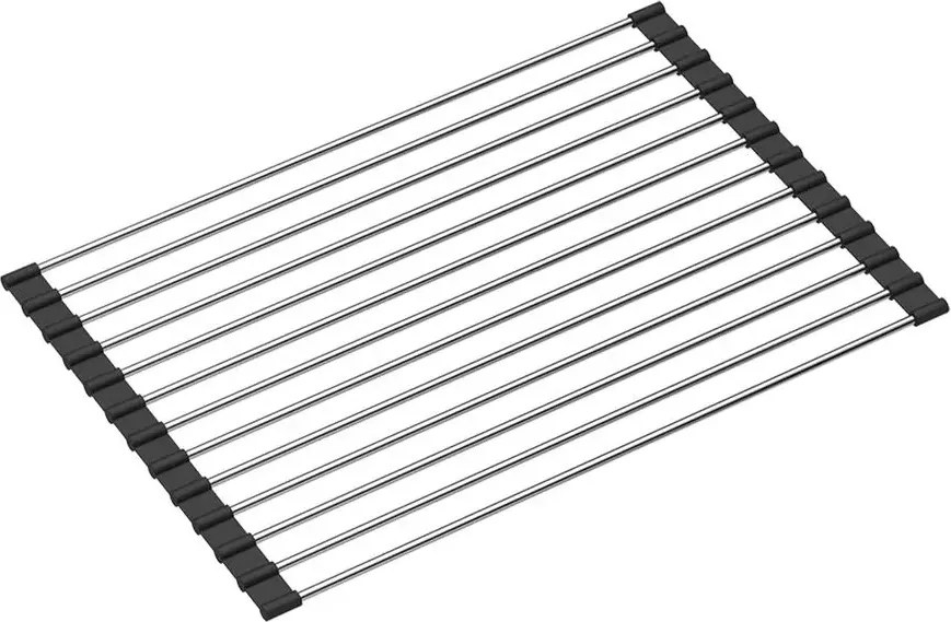 Suport vase Quadron Unique Rollmata finisaj inox - negru 38x25cm