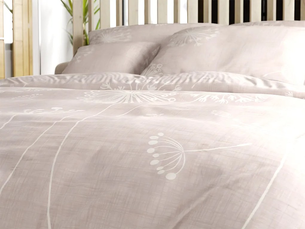 Lenjerie de pat din bumbac SOFT MEADOW maro Dimensiune lenjerie de pat: 70 x 90 cm | 140 x 200 cm