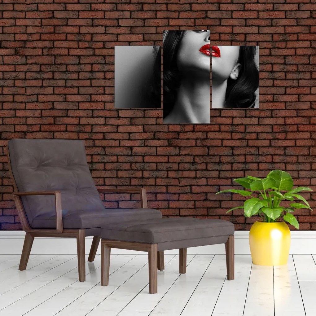 Tablou - Portretul unei femei cu ruj roșu (90x60 cm)