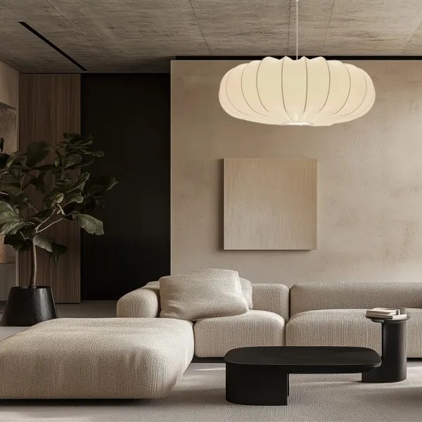 Pendul CAFEE pe cablu, 1x E27/40W/230V, Ø 66 cm, alb