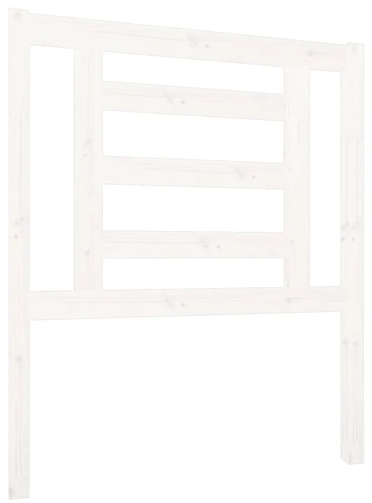 818796 vidaXL Tăblie de pat, alb, 81x4x100 cm, lemn masiv de pin