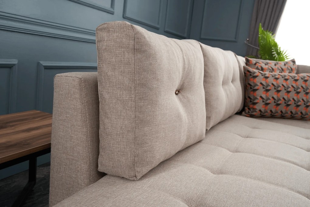 Coltar Extensibil Petra Crem, Stanga, 282 x 85 x 206 cm