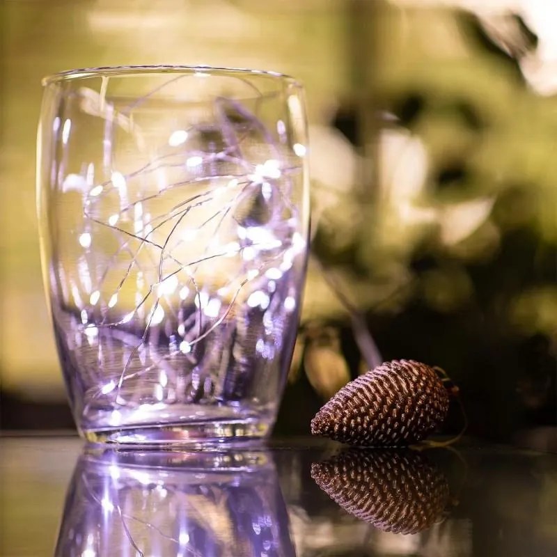 Sirag luminos de Craciun 50 LED, alb rece