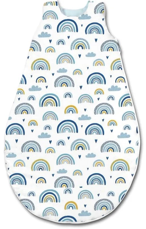 Sac de dormit copii 3-18 luni Kidizi Blue Rainbow, 0.5 tog