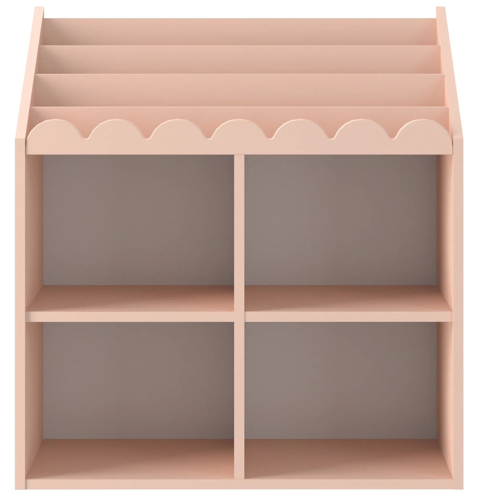 Biblioteca pentru copii BOOK NOOK SUNSET 71x76 cm, roz