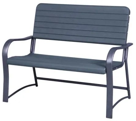 Banca de gradina, plastic, structura metal, 117x68x92 cm, New Style