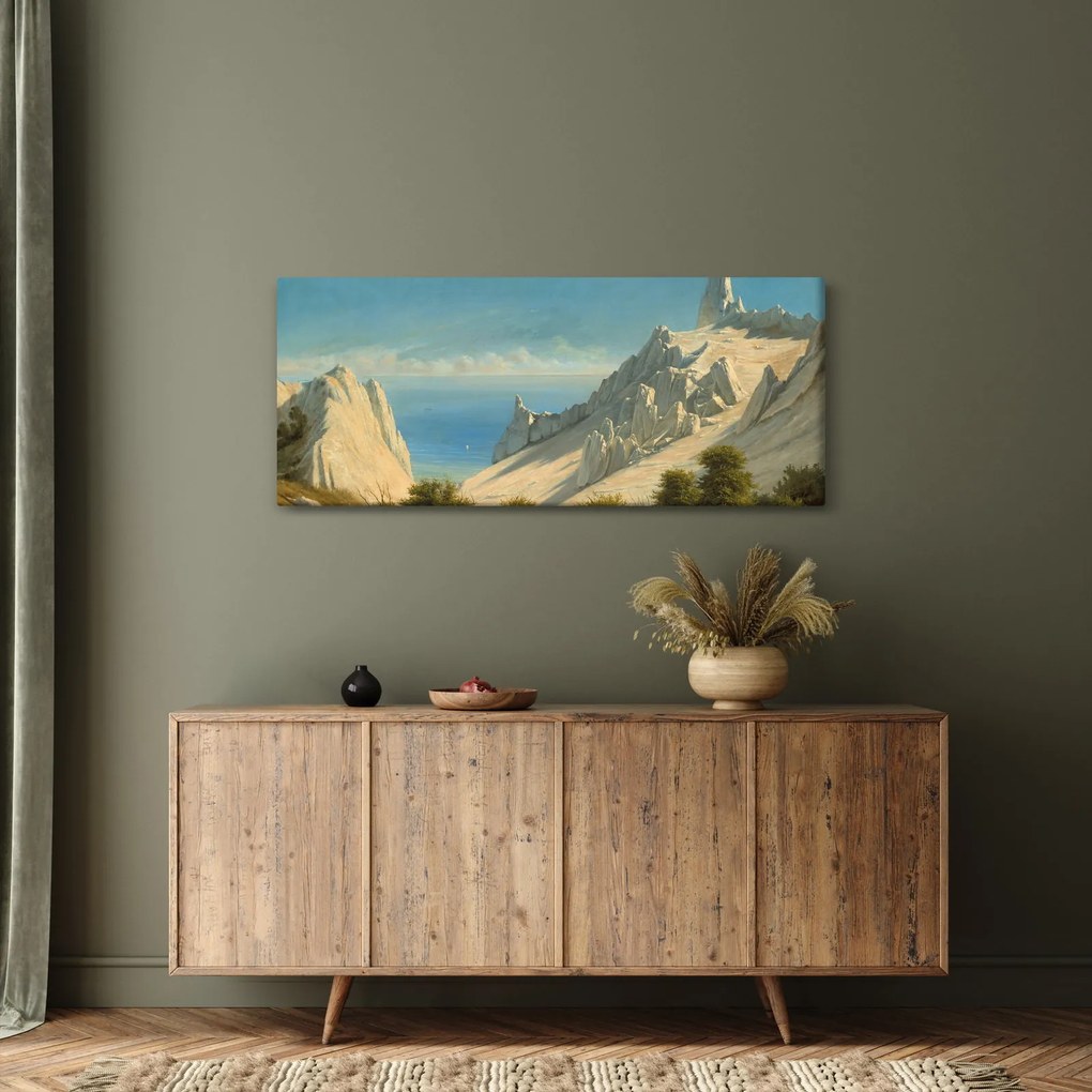 Tablou - Georg Emil Libert, View of Sommerspiret, the Cliffs of Møn, reproducere (120x50 cm)