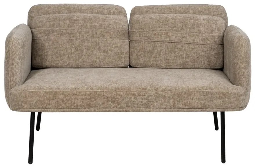 Canapea bej cu tapițerie din chenille 127 cm Bind – Ixia