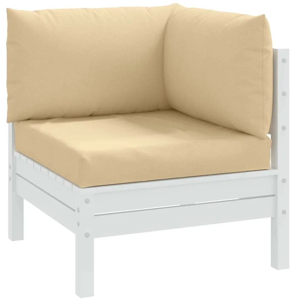 vidaXL Perne de paleți, 3 buc., melanj bej, material textil