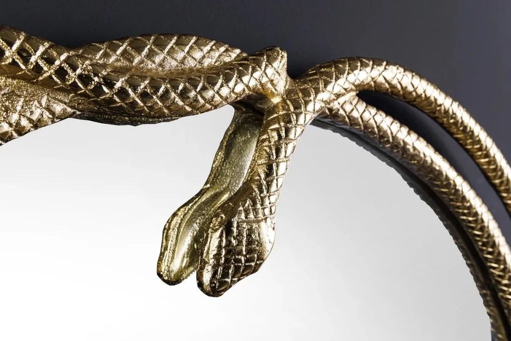 Oglinda decorativa design sarpe auriu SNAKE L 50cm