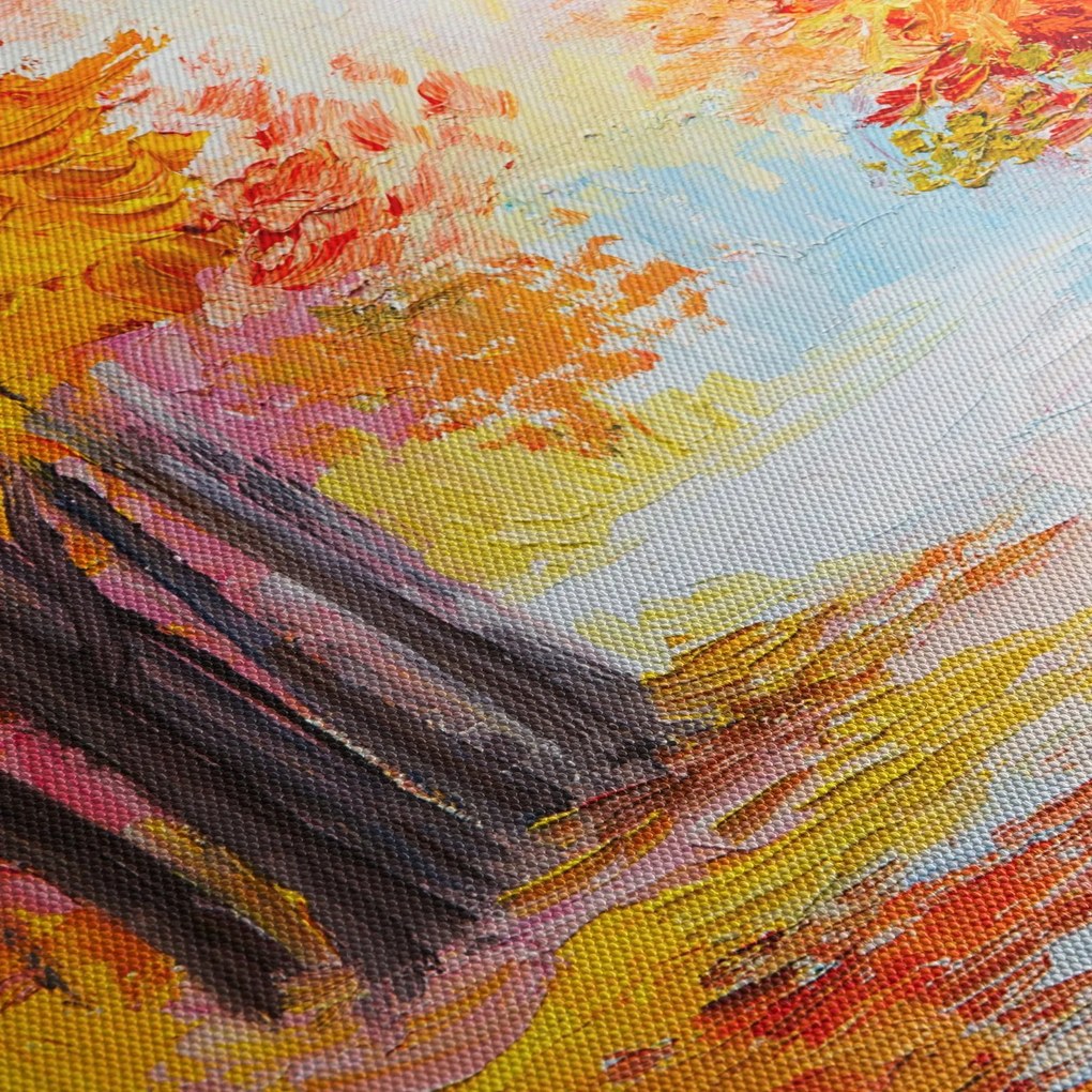 Tablou - Pictura, toamna colorată (90x60 cm)