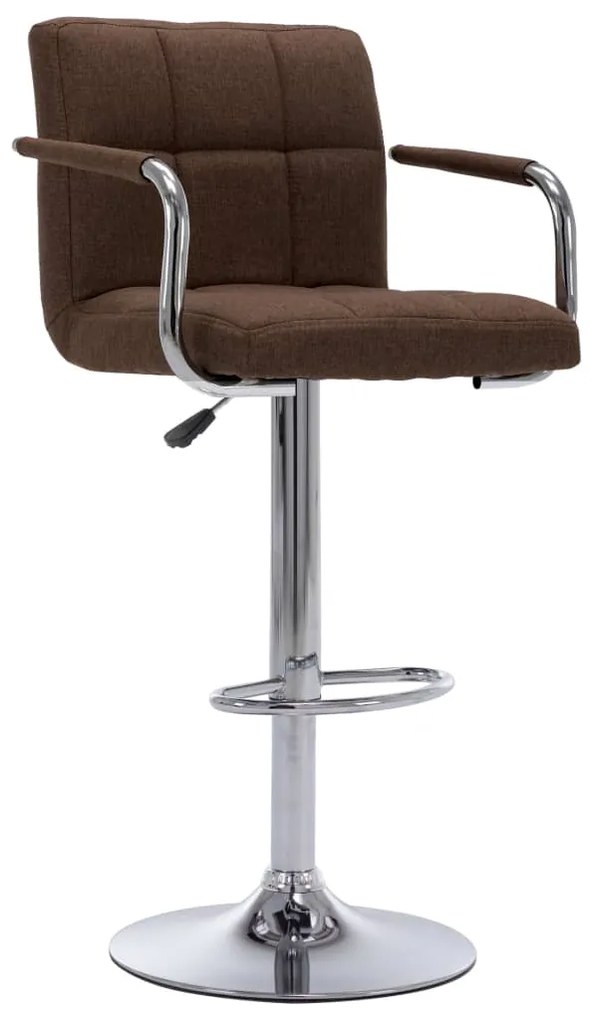 vidaXL Scaun de bar, maro, material textil