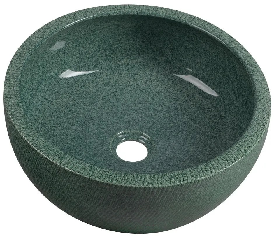 Chiuvetă verde rotundă din ceramică ø 42 cm Priori – Sapho