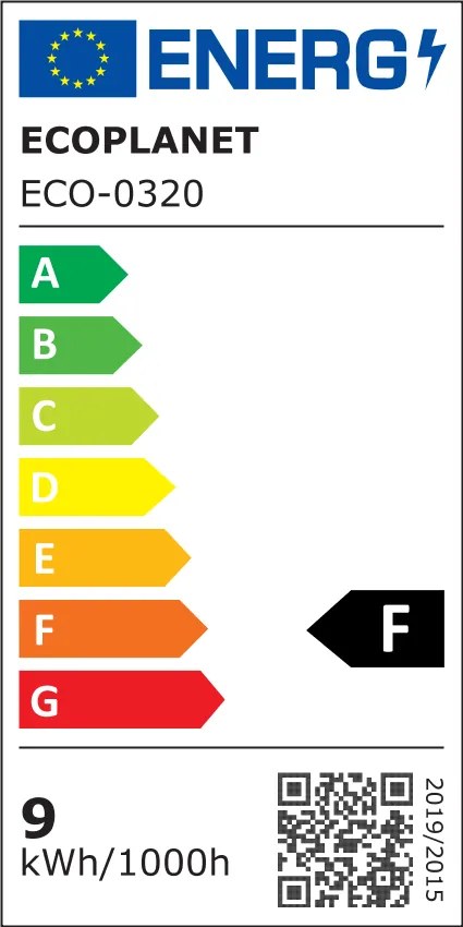 Corp liniar T5 LED Ecoplanet, 9W, 900LM, F, lumina rece 6500K, 580mm Lumina rece - 6500K