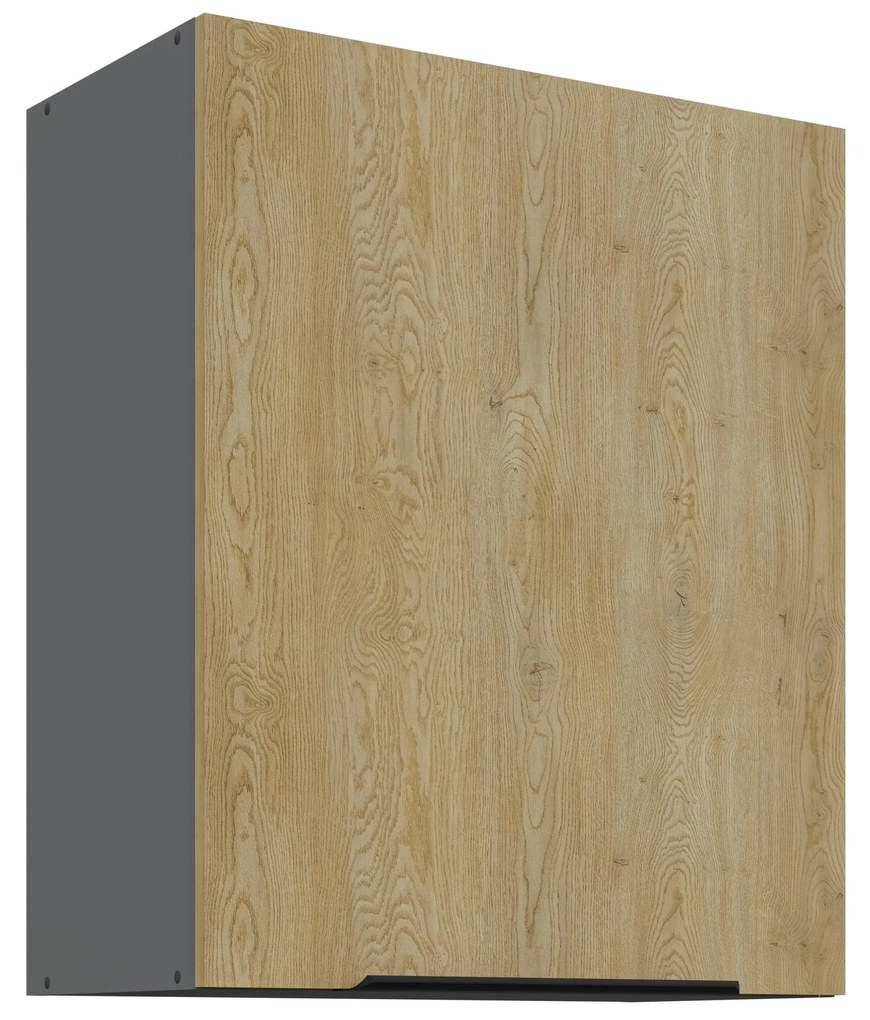 Dulap superior de bucătărie Carminia 60 G-72 1F (stejar cremona + antracit). 1127934