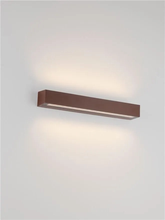 Aplica exterior corten liniara 50cm IP65 LED CCT PRISMATIC