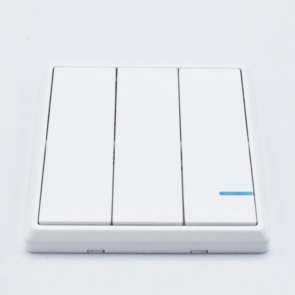 Intrerupator triplu Wireless Smart, 10A, protectie IP54, alb, V-TAC