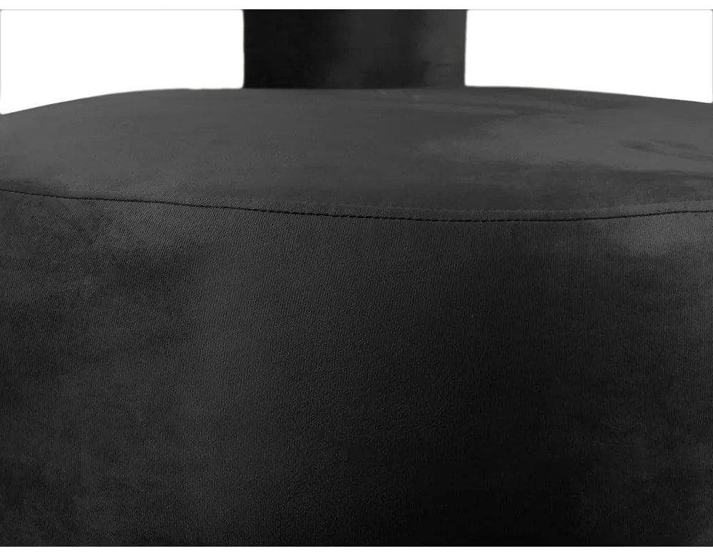 Fotoliu negru cu tapițerie din catifea Abrazo – Leitmotiv