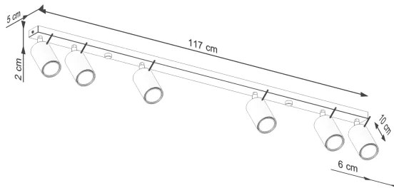 Spot Sollux SL.1505 RING 6xGU10/10W/230V verde