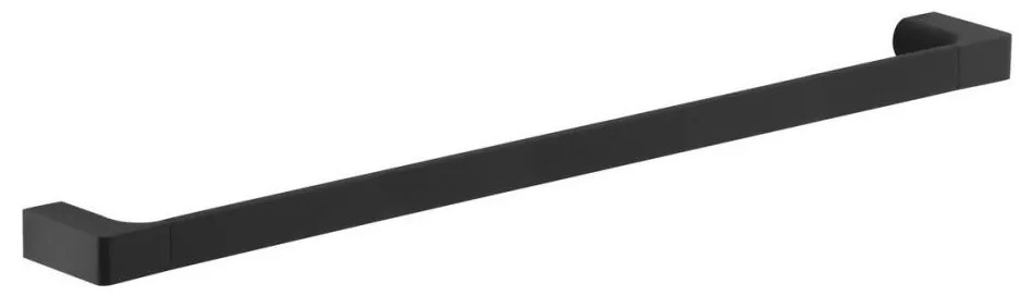Suport de perete pentru prosoape Gedy PIRENEI 6,6x80 cm negru mat
