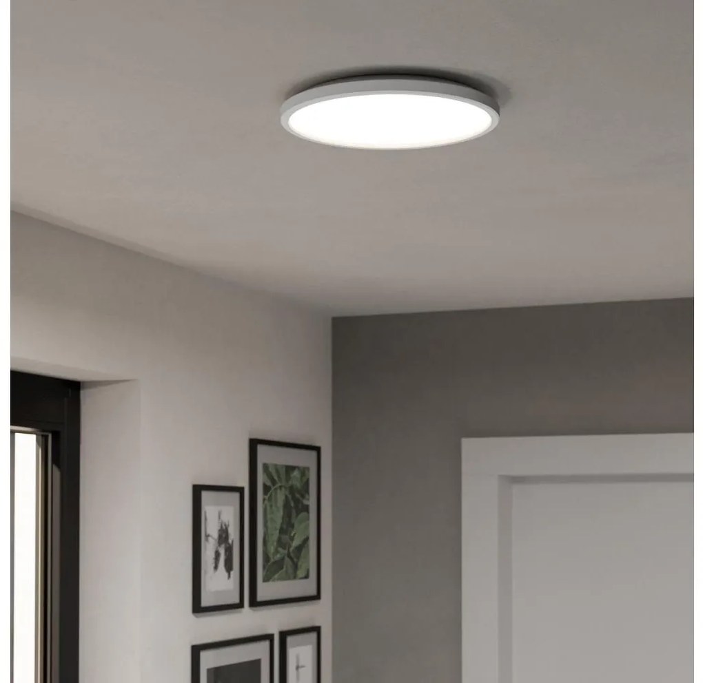 Plafonieră LED RGBW dimabilă de exterior Eglo ROVITO-Z 13,9W/230V d. 30 cm IP44 alb
