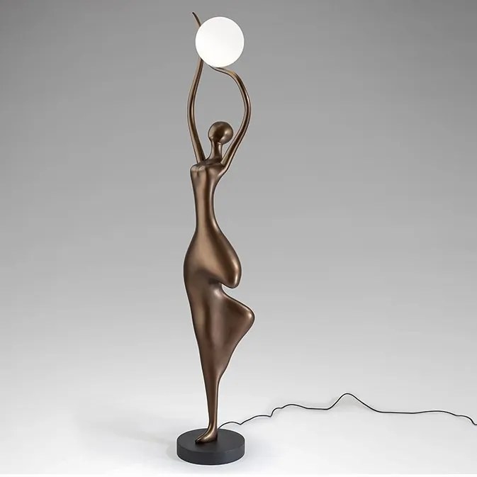Figurina XXL decorativa, Lampa de podea El Arbol bronz