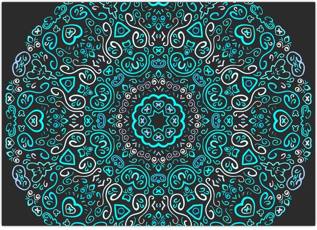 Tablou cu abstracție ornamentală (70x50 cm)