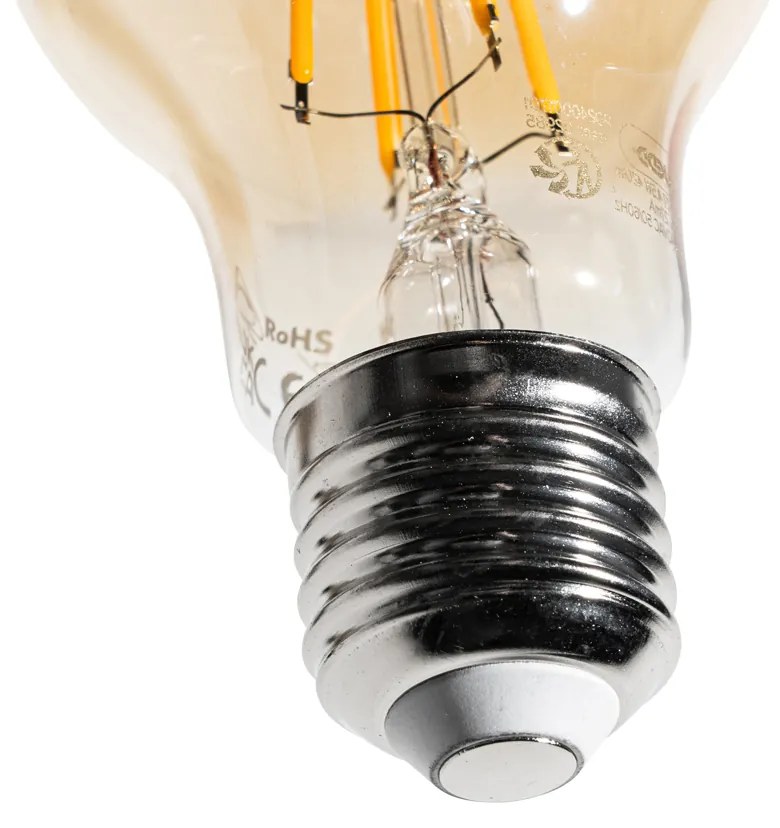 Set de 5 becuri LED E27 dimabile A60 aurii 4W 420 lm 2200K