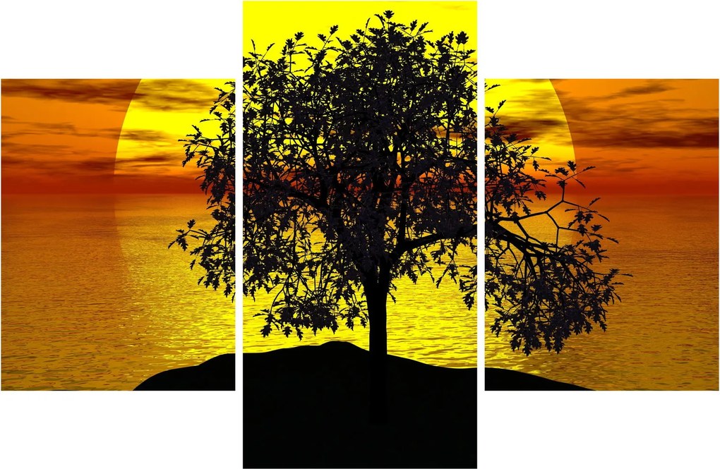 Tablou - Silueta copacilor (90x60 cm)